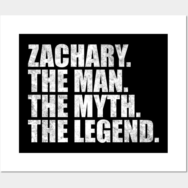 Zachary Legend Zachary Name Zachary given name Wall Art by TeeLogic